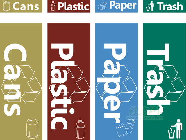 垃圾桶圖標及分類標識有哪些？